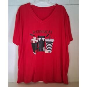 Wednesday Addams Graphic Tee T-Shirt Red